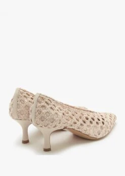 Nokit Beige Leather Woven Court Shoes -Daniel Footwear Shop nokit p134912 194809 image