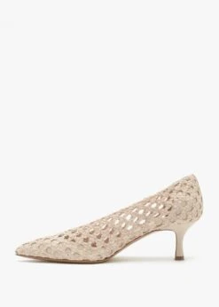 Nokit Beige Leather Woven Court Shoes -Daniel Footwear Shop nokit p134912 194810 image
