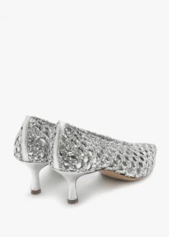Nokit Silver Leather Woven Court Shoes -Daniel Footwear Shop nokit p135497 195872 image