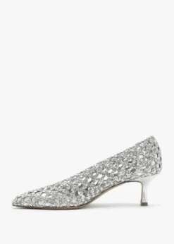 Nokit Silver Leather Woven Court Shoes -Daniel Footwear Shop nokit p135497 195873 image