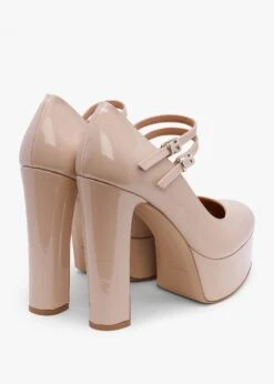 Nomary Nude Patent Leather Platform Heeled May Janes -Daniel Footwear Shop nomary nude patent leather platform heeled may janes p135483 195839 image