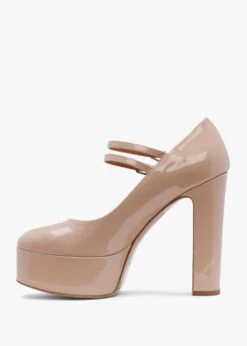 Nomary Nude Patent Leather Platform Heeled May Janes -Daniel Footwear Shop nomary nude patent leather platform heeled may janes p135483 195840 image