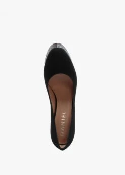 Nowo Black Suede Raffia Platform Court Shoes -Daniel Footwear Shop nowo p134917 194819 image