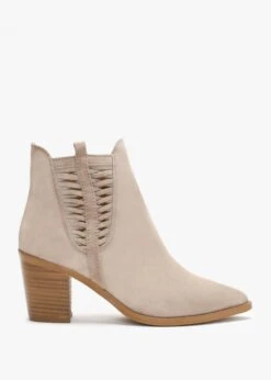 Alpe Oakland Dessert Suede Lattice Ankle Boots