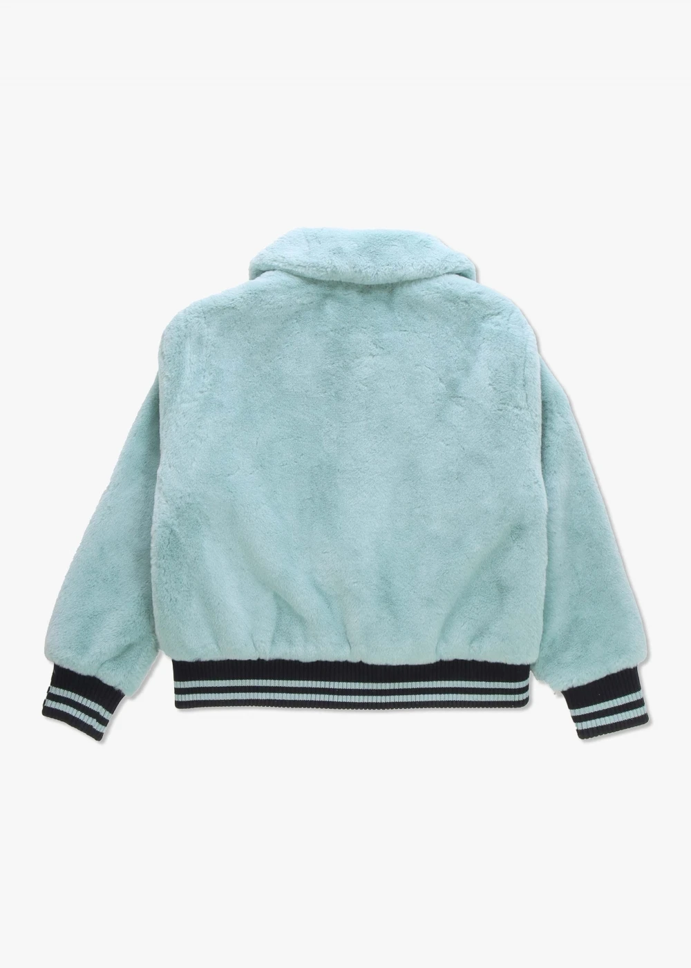 Oakwood Elvira Blue Faux Fur Bomber Jacket 2 Oakwood Elvira Blue Faux Fur Bomber Jacket - Image 2