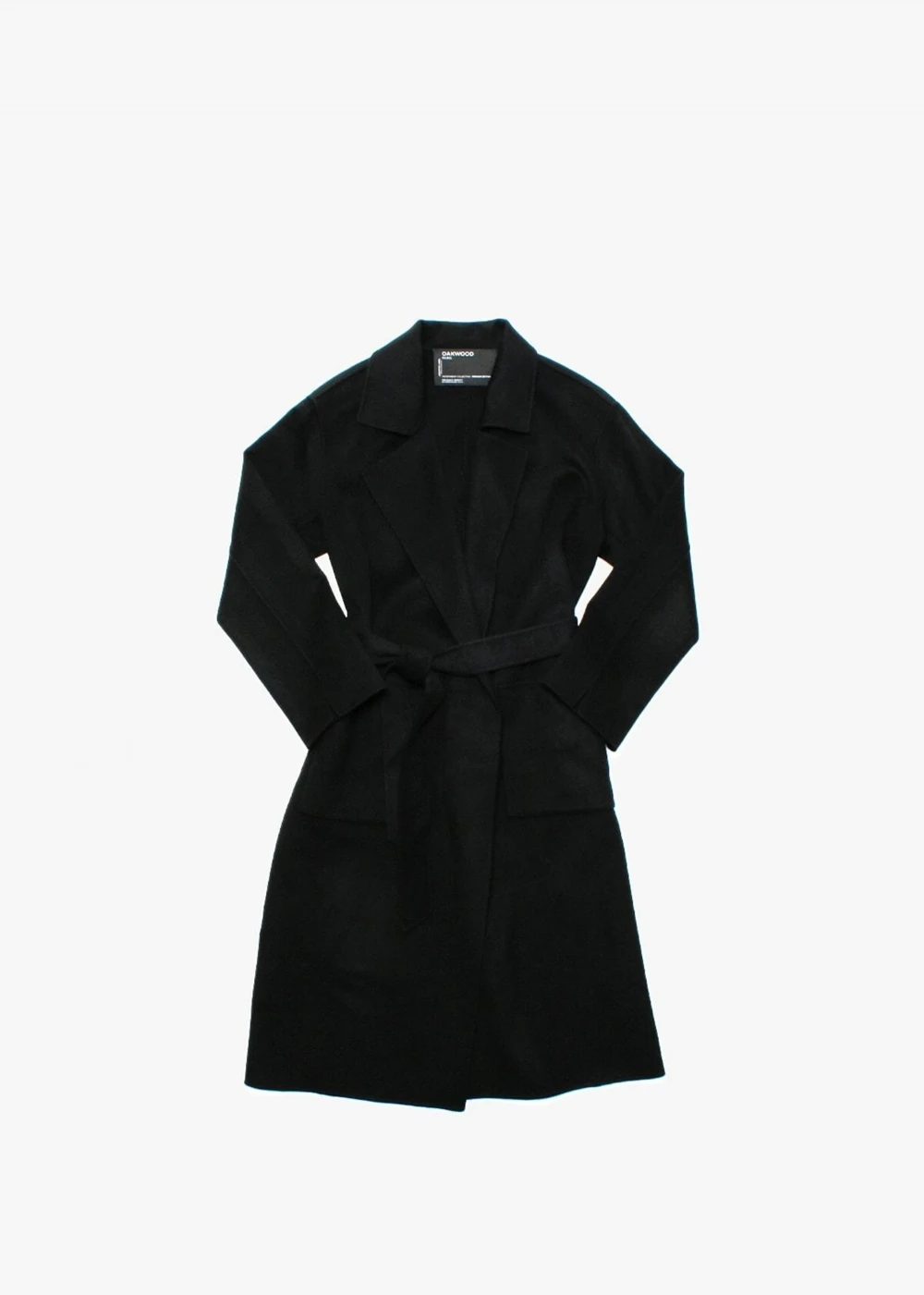 Oakwood Firenze Black Wool Longline Coat 1 Oakwood Firenze Black Wool Longline Coat