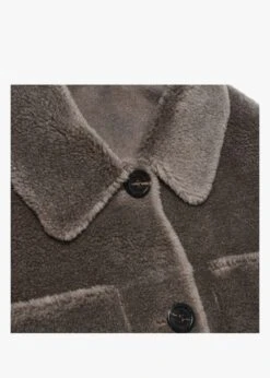 Oakwood Flag Reversible Teddy Grey Shacket -Daniel Footwear Shop oakwood flag p135885 200617 image