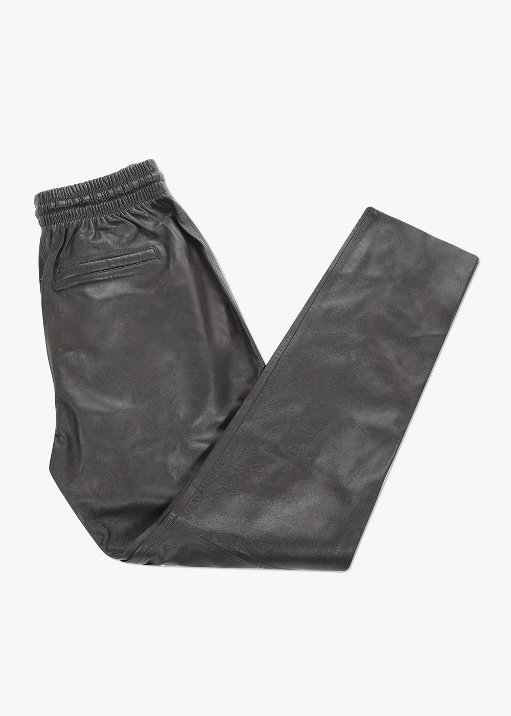 Oakwood Gift Khaki Leather Drawstring Trousers 2 Oakwood Gift Khaki Leather Drawstring Trousers - Image 2