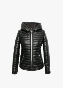 Oakwood Hyper Quilted Black Leather Jacket