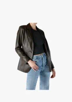 Oakwood Meg Brown Leather Blazer