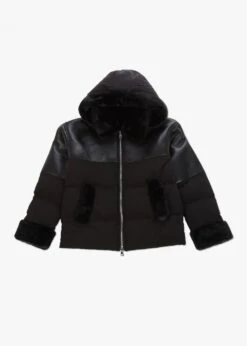 Oakwood Mina Black Multi Textile Bomber Jacket