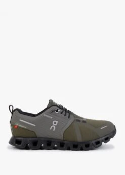 On Running Cloud 5 Waterproof Olive Black Trainers