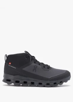 On Running Cloudroam Waterproof Black & Eclipse High Top Trainers