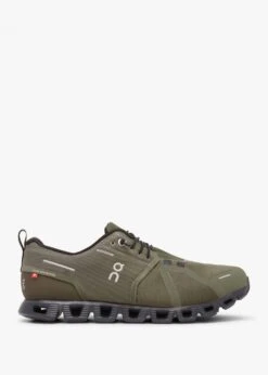 On Running Men’s Cloud 5 Waterproof Olive Black Trainers