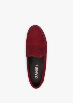 Petunia Burgundy Suede Loafers -Daniel Footwear Shop petunia p135829 200479 image