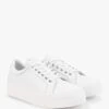 Piccadilly Circus White Leather Flatform Trainers