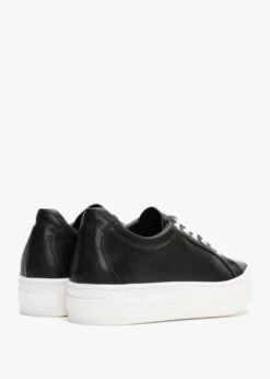 Piccadilly Circus Black Leather Flatform Trainers -Daniel Footwear Shop piccadilly circus p80000 199774 image