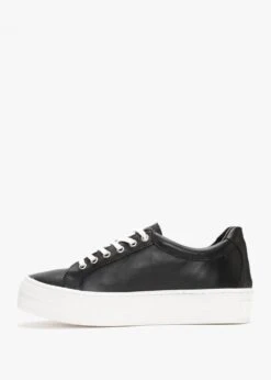 Piccadilly Circus Black Leather Flatform Trainers -Daniel Footwear Shop piccadilly circus p80000 199775 image