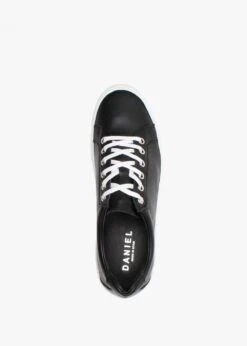 Piccadilly Circus Black Leather Flatform Trainers -Daniel Footwear Shop piccadilly circus p80000 199776 image