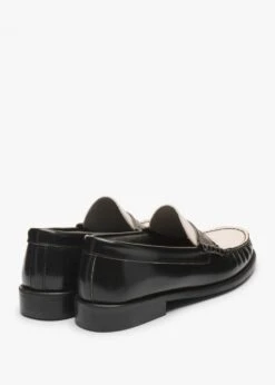 Posie Black & White Patent Leather Monochrome Loafers -Daniel Footwear Shop posie p135832 200496 image