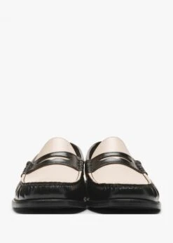 Posie Black & White Patent Leather Monochrome Loafers -Daniel Footwear Shop posie p135832 200498 image