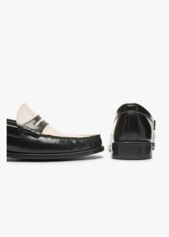 Posie Black & White Patent Leather Monochrome Loafers -Daniel Footwear Shop posie p135832 200499 image