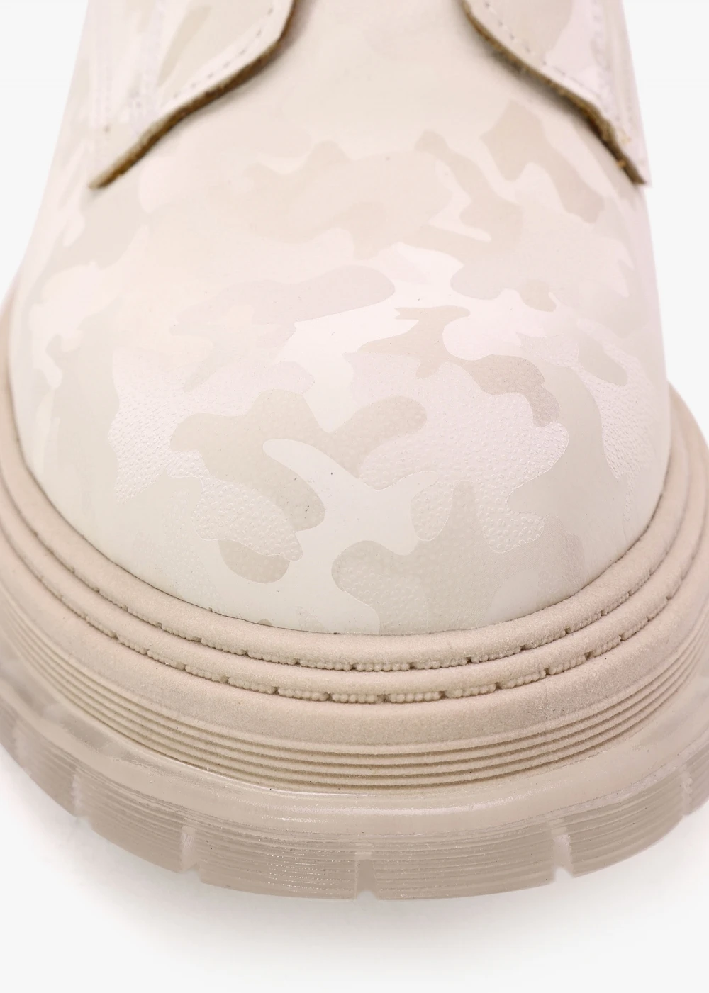 Rammie White Leather Camo Ankle Boots 4 Rammie White Leather Camo Ankle Boots - Image 4