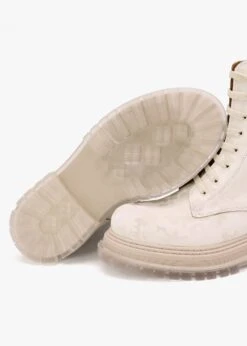 Rammie White Leather Camo Ankle Boots 9 Rammie White Leather Camo Ankle Boots -Daniel Footwear Shop rammie p141349 203136 image