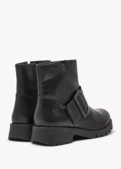 Fly London Rily Black Leather Buckle Ankle Boots -Daniel Footwear Shop rily black leather buckle ankle boots p136004 200860 image