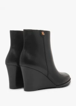 Shaley Black Leather Wedge Ankle Boots -Daniel Footwear Shop rl shaley p138537 201361 image