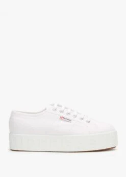Superga 2790 3D Lettering White Flatform Trainers