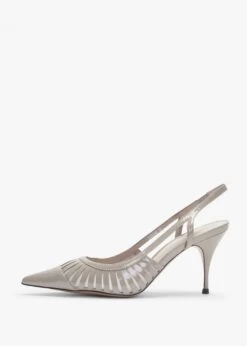 Sabrina Nude Patent Leather Sling Back Heeled Shoes -Daniel Footwear Shop sabrina p134919 196809 image