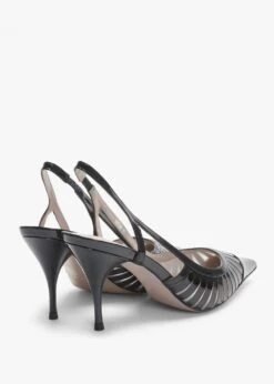Sabrina Black Patent Leather Sling Back Heeled Shoes -Daniel Footwear Shop sabrina p134920 196813 image