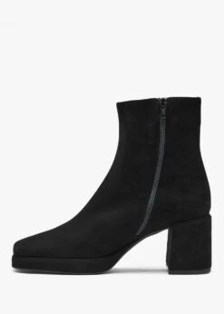 Salima Black Suede Block Heel Ankle Boots -Daniel Footwear Shop salima ankle p135833 200503 image