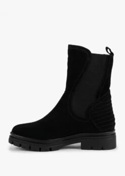 Sana Black Suede High Shaft Chelsea Boots -Daniel Footwear Shop sana p132510 198905 image