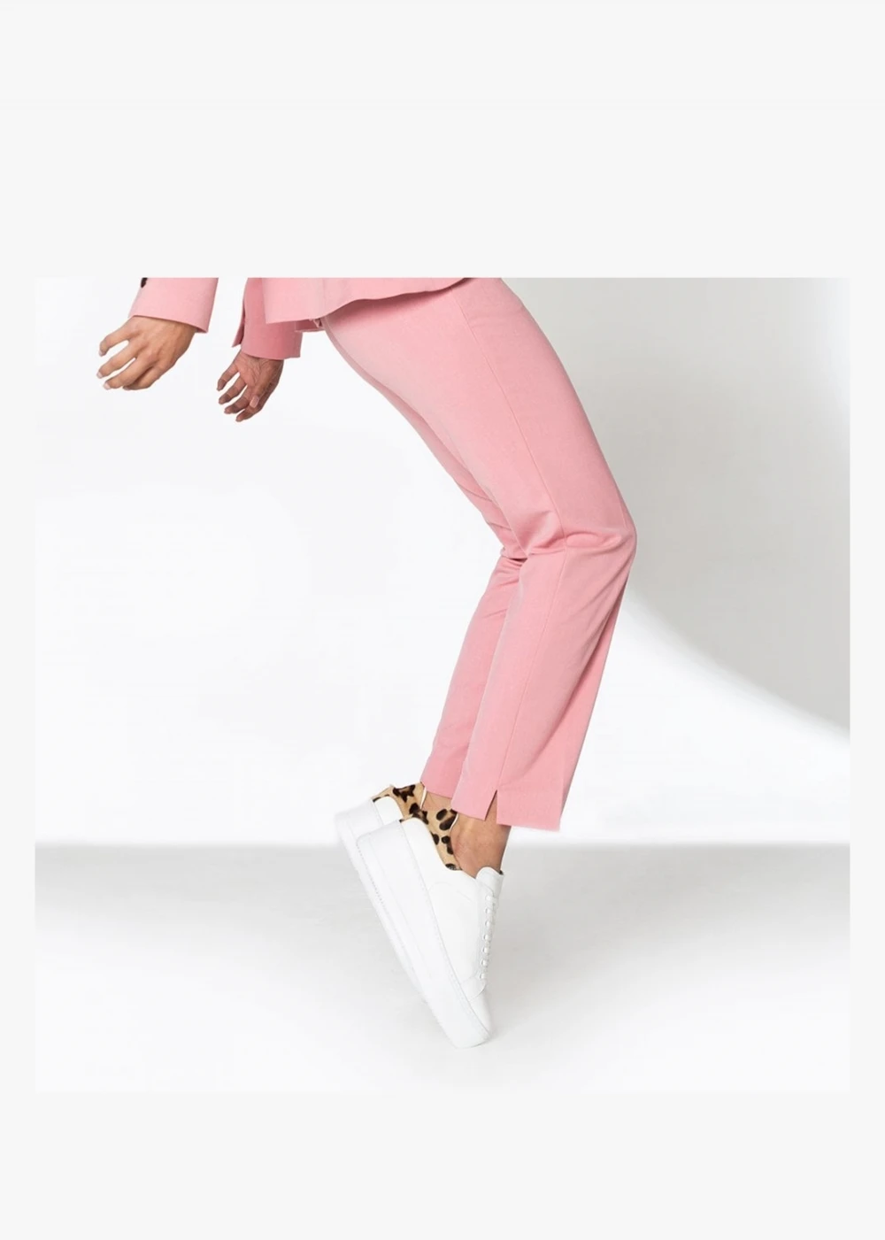 Scramble Leopard Leather Flatform Trainers 2 Scramble Leopard Leather Flatform Trainers - Image 2