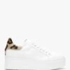 Scramble Leopard Leather Flatform Trainers