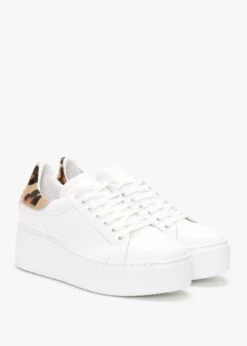 Scramble Leopard Leather Flatform Trainers 8 Scramble Leopard Leather Flatform Trainers -Daniel Footwear Shop scramble p122204 202882 image