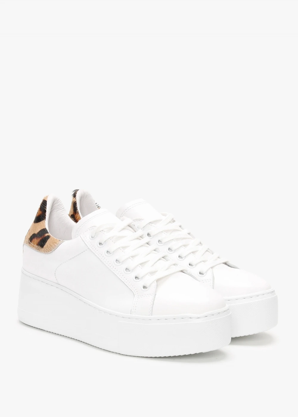 Scramble Leopard Leather Flatform Trainers 3 Scramble Leopard Leather Flatform Trainers - Image 3