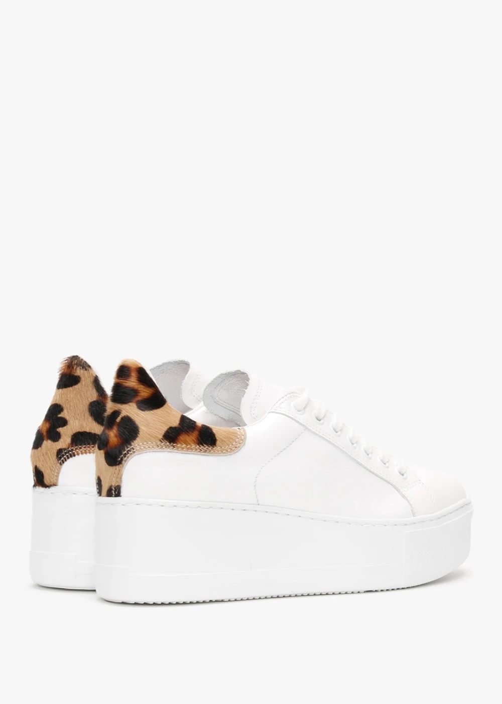Scramble Leopard Leather Flatform Trainers 4 Scramble Leopard Leather Flatform Trainers - Image 4