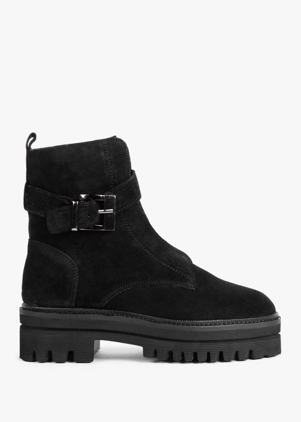 Serena Black Suede Military Ankle Boots 1 Serena Black Suede Military Ankle Boots