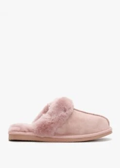Shut Pink Sheepskin Twinface Slippers