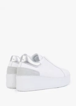 Sibslip Silver Leather Flatform Trainers -Daniel Footwear Shop sibslip p131673 197232 image