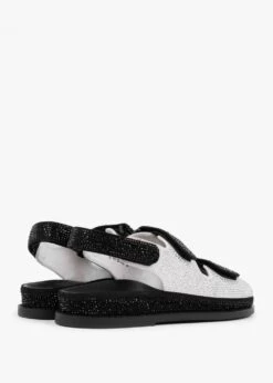 Sissy Black & White Diamante Embellished Sandals -Daniel Footwear Shop sissy p125084 202060 image