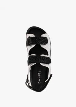 Sissy Black & White Diamante Embellished Sandals -Daniel Footwear Shop sissy p125084 202062 image