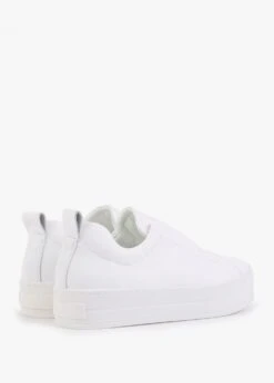 Slippy White Leather Laceless Trainers -Daniel Footwear Shop slippy p131678 198496 image
