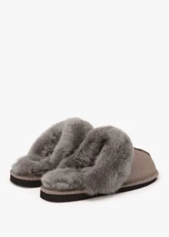 Soglit Taupe Sheepskin Slippers -Daniel Footwear Shop soglit p134360 203039 image