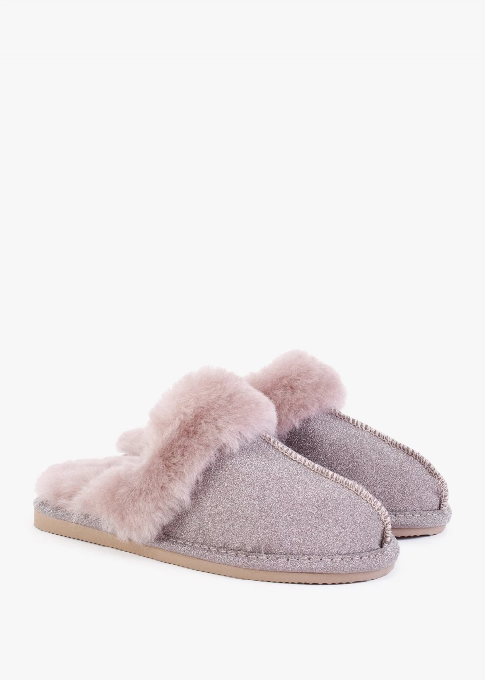 Soglit Lilac Sheepskin Slippers 2 Soglit Lilac Sheepskin Slippers - Image 2