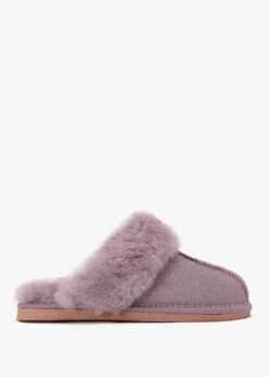 Soglit Purple Sheepskin Slippers