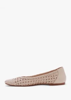 Sojane Beige Leather Woven Toe Cap Ballerina Pumps -Daniel Footwear Shop sojane p134927 194851 image